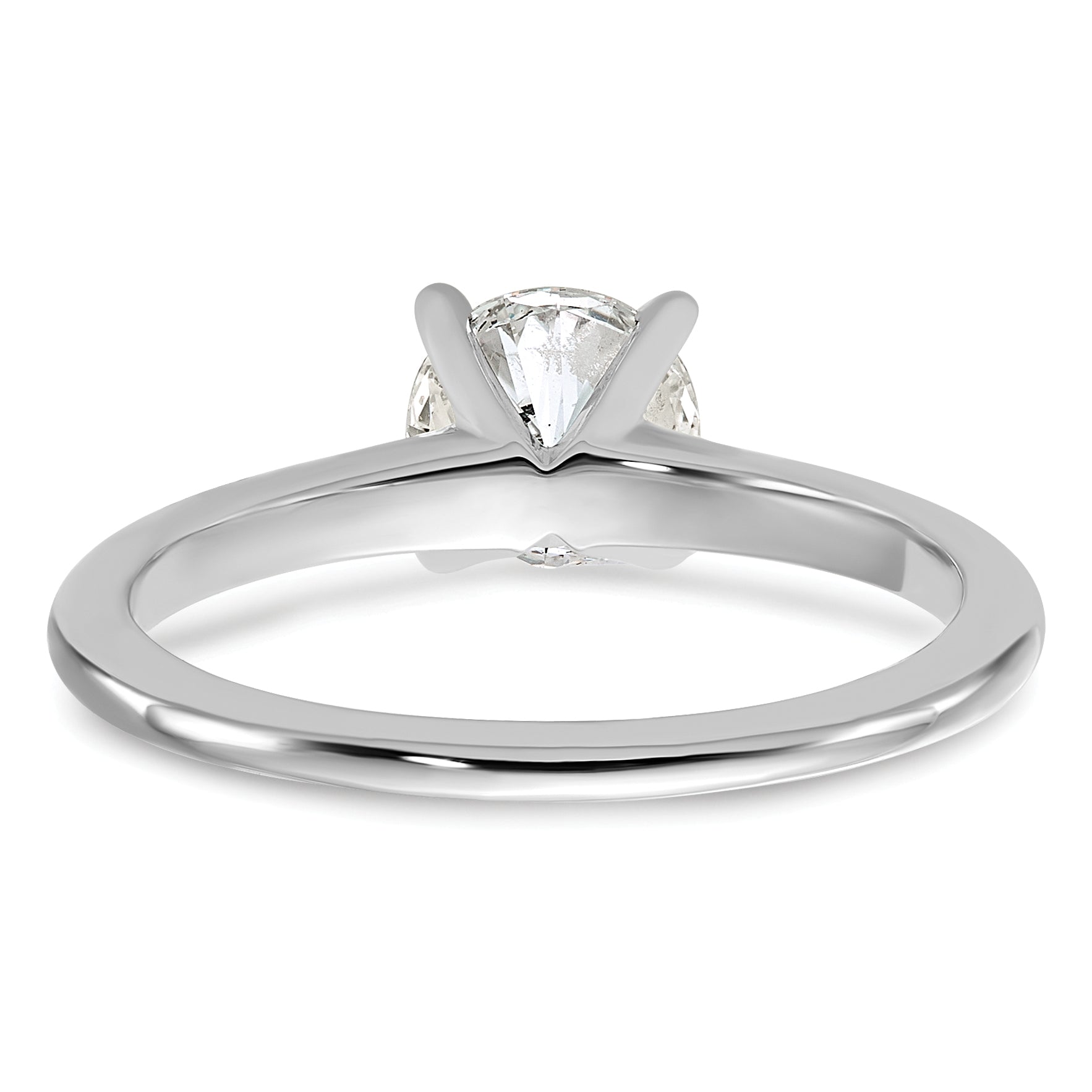 14k White Gold 1 1/4 carat Certified Lab Grown Diamond VS/SI+ G+ Round Complete Solitaire Engagement Ring
