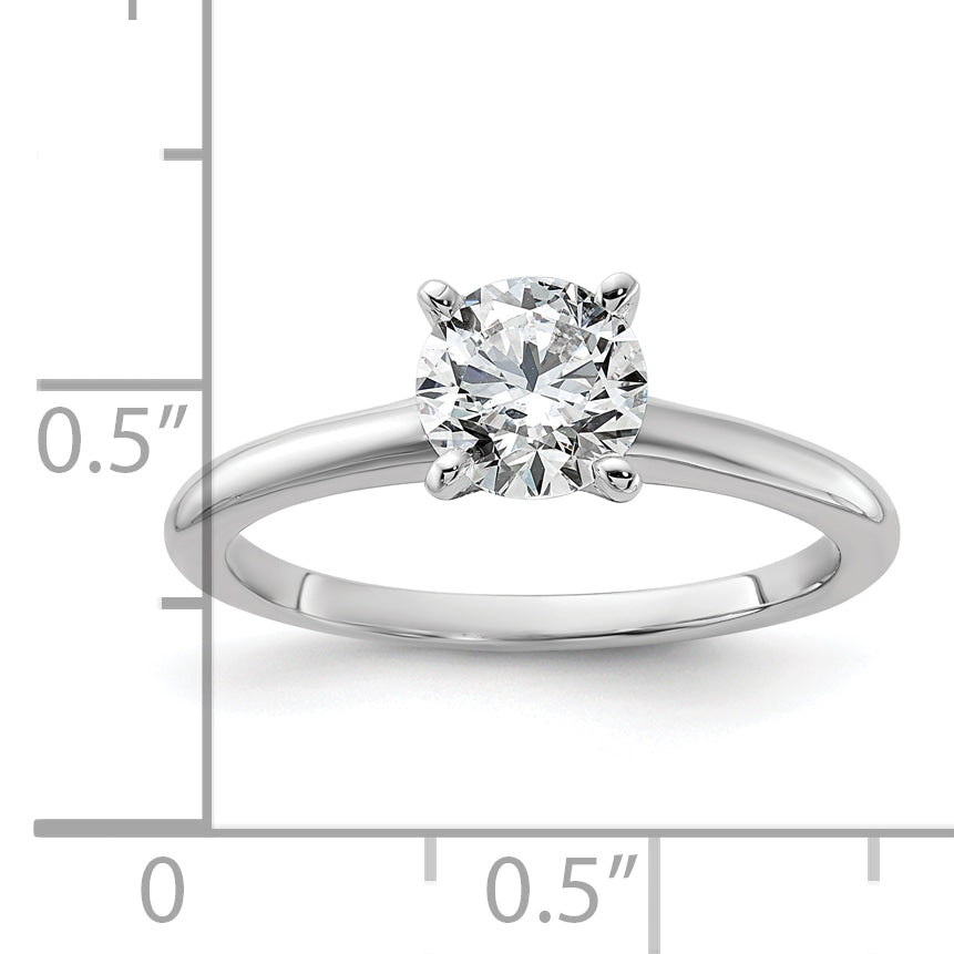 14k White Gold 1 1/4 carat Certified Lab Grown Diamond VS/SI+ G+ Round Complete Solitaire Engagement Ring