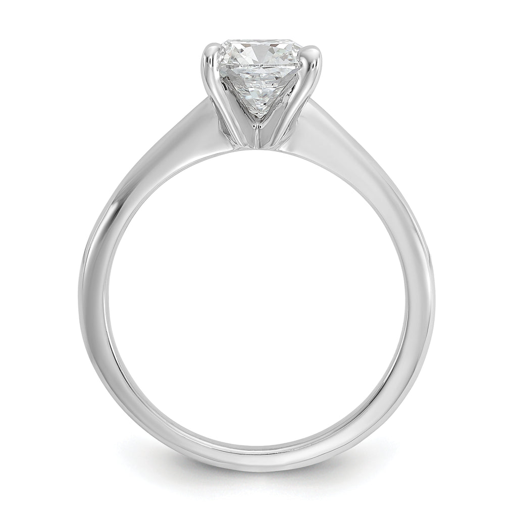 14k Two-tone 1 1/2 carat Certified Lab Grown Diamond VS+ F+ Cushion Complete Solitare Engagement Ring