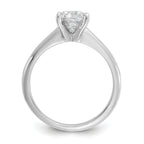 14k Two-tone 1 1/2 carat Certified Lab Grown Diamond VS+ F+ Cushion Complete Solitare Engagement Ring