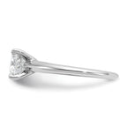 14k Two-tone 1 1/2 carat Certified Lab Grown Diamond VS+ F+ Cushion Complete Solitare Engagement Ring