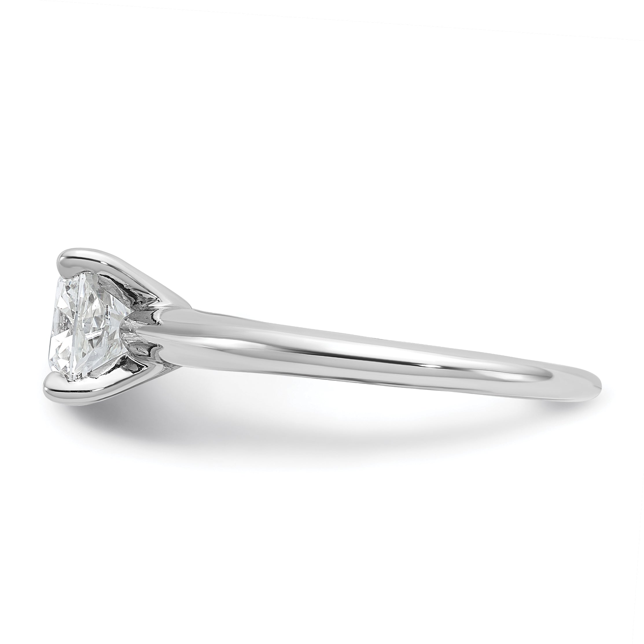 14k Two-tone 1 1/2 carat Certified Lab Grown Diamond VS+ F+ Cushion Complete Solitare Engagement Ring