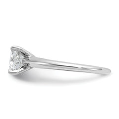 14k Two-tone 1 1/2 carat Certified Lab Grown Diamond VS+ F+ Cushion Complete Solitare Engagement Ring