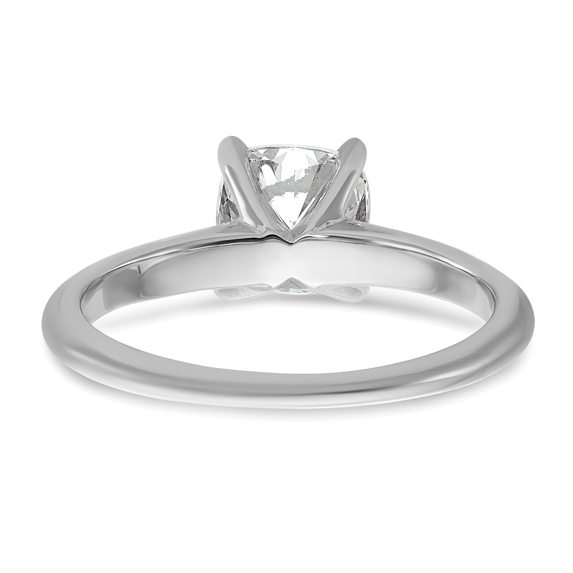 14k Two-tone 1 1/2 carat Certified Lab Grown Diamond VS+ F+ Cushion Complete Solitare Engagement Ring