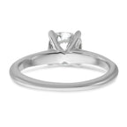 14k Two-tone 1 1/2 carat Certified Lab Grown Diamond VS+ F+ Cushion Complete Solitare Engagement Ring