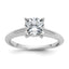 14k Two-tone 1 1/2 carat Certified Lab Grown Diamond VS+ F+ Cushion Complete Solitare Engagement Ring