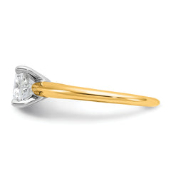 14k White Gold 1 1/4 carat Certified Lab Grown Diamond VS+ F+ Cushion Complete Solitare Engagement Ring