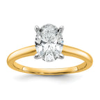 1-1/2 Carat Lab-Grown Diamond Oval Solitaire Engagement Ring - Sophia Jewelers