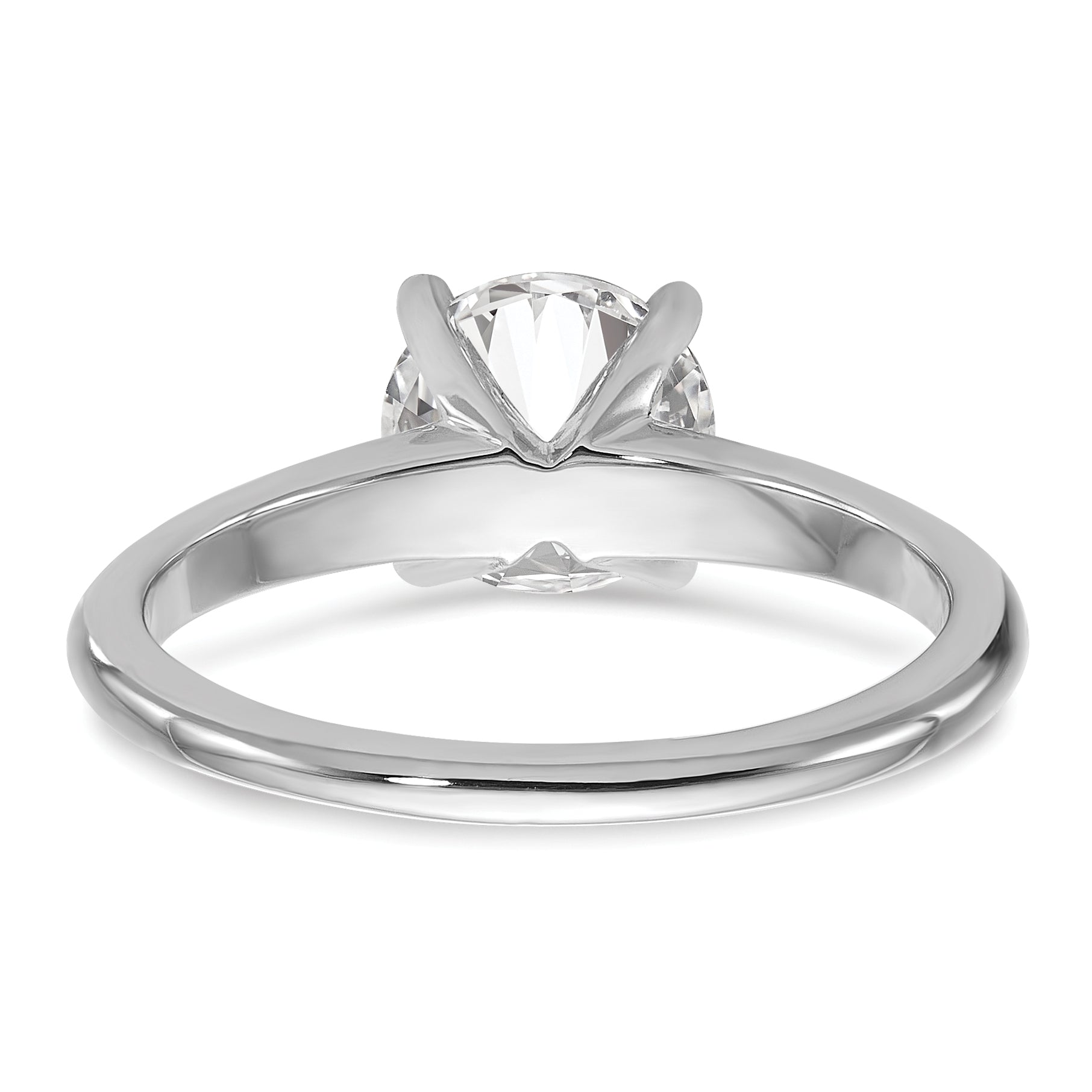 14k White Gold 1 1/2 carat Certified Lab Grown Diamond VS+ F+ Round Complete Solitaire Engagement Ring