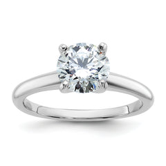 14k White Gold 1 1/2 carat Lab Grown Diamond VS/SI+ G+ Round Complete Solitaire Engagement Ring