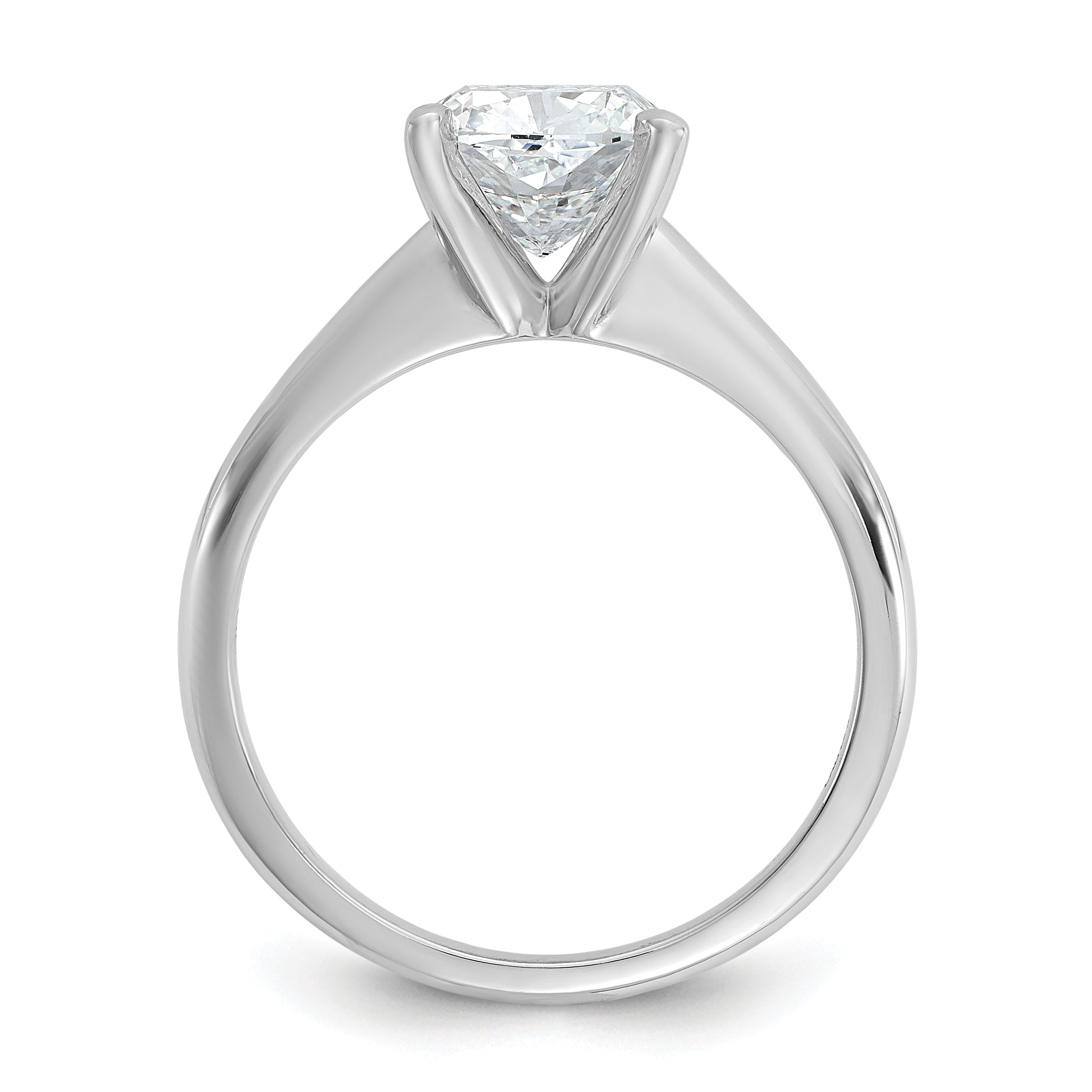 14k Two-tone 2 carat Certified Lab Grown Diamond VS+ F+ Cushion Complete Solitare Engagement Ring