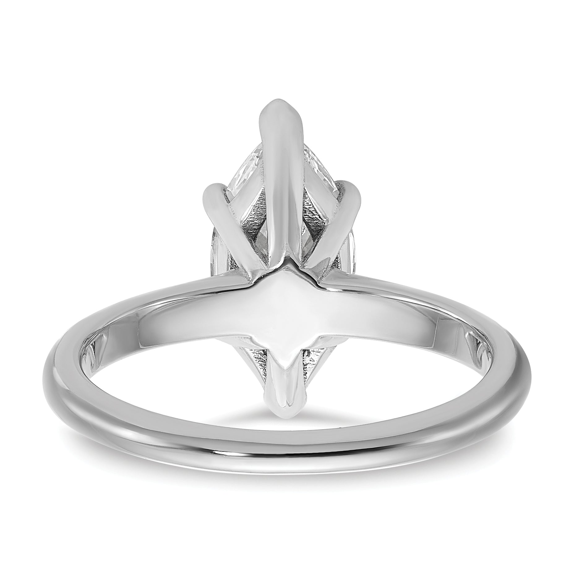 14k White Gold 2 carat Certified Lab Grown Diamond VS+ F+ Marquise Solitare Complete Engagement Ring