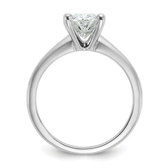 14k White Gold 2 carat Lab Grown Diamond VS+ F+ Oval Complete Solitaire Engagement Ring