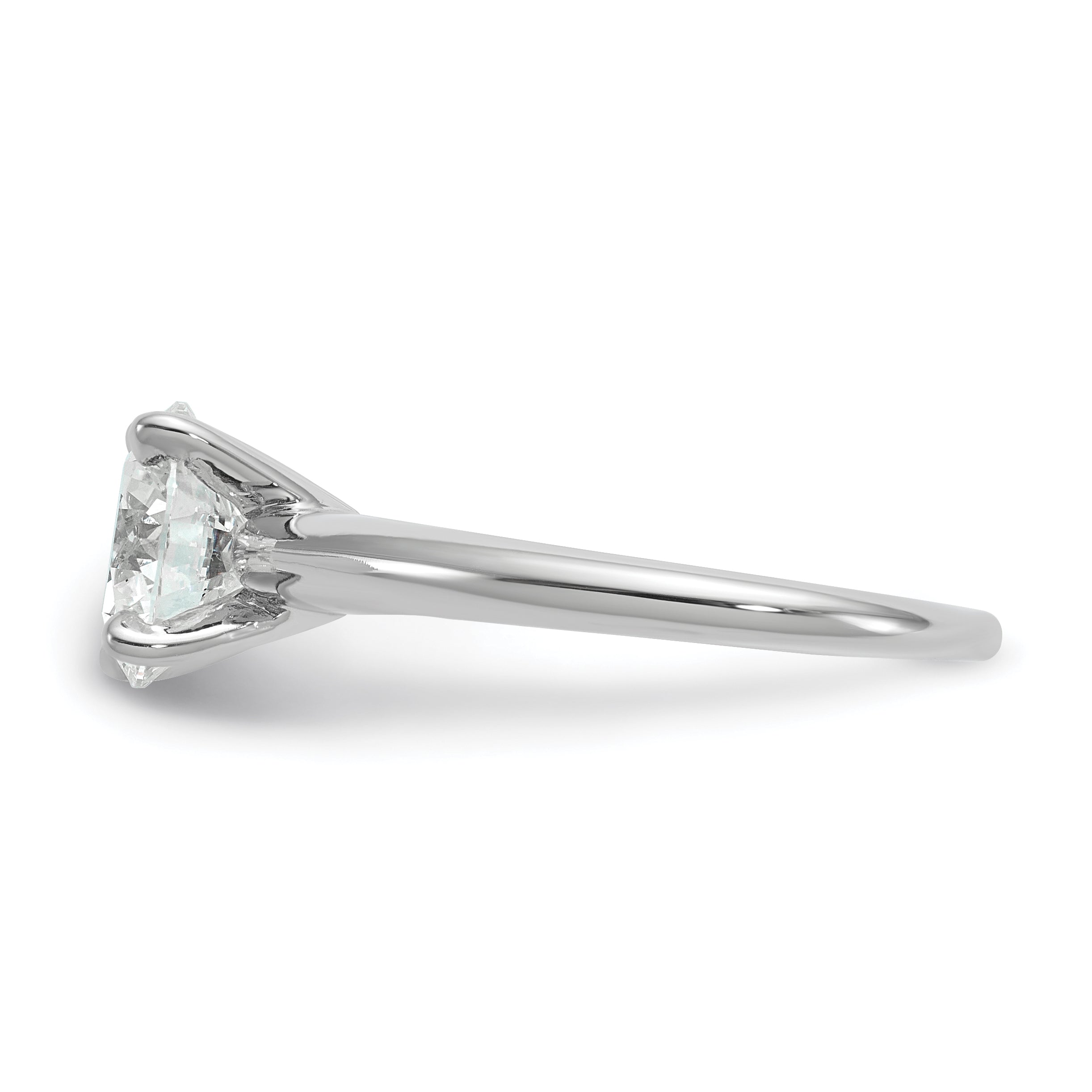 14k White Gold 2 carat Certified Lab Grown Diamond VS+ F+ Round Complete Solitaire Engagement Ring