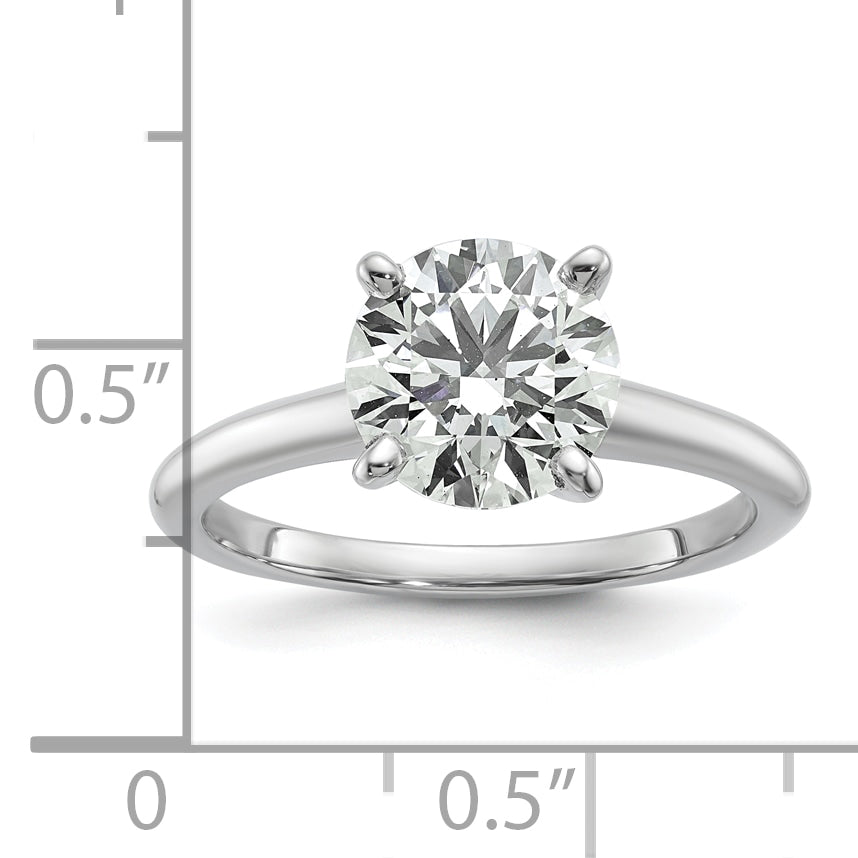 14k White Gold 2 carat Certified Lab Grown Diamond VS+ F+ Round Complete Solitaire Engagement Ring