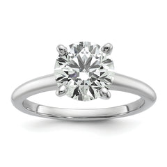 14k White Gold 2 carat Certified Lab Grown Diamond VS+ F+ Round Complete Solitaire Engagement Ring
