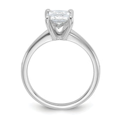 14k White Gold 2 carat Lab Grown Diamond VS+ F+ Radiant Solitare Complete Engagement Ring