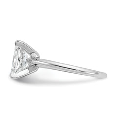 14k White Gold 2 carat Lab Grown Diamond VS+ F+ Radiant Solitare Complete Engagement Ring