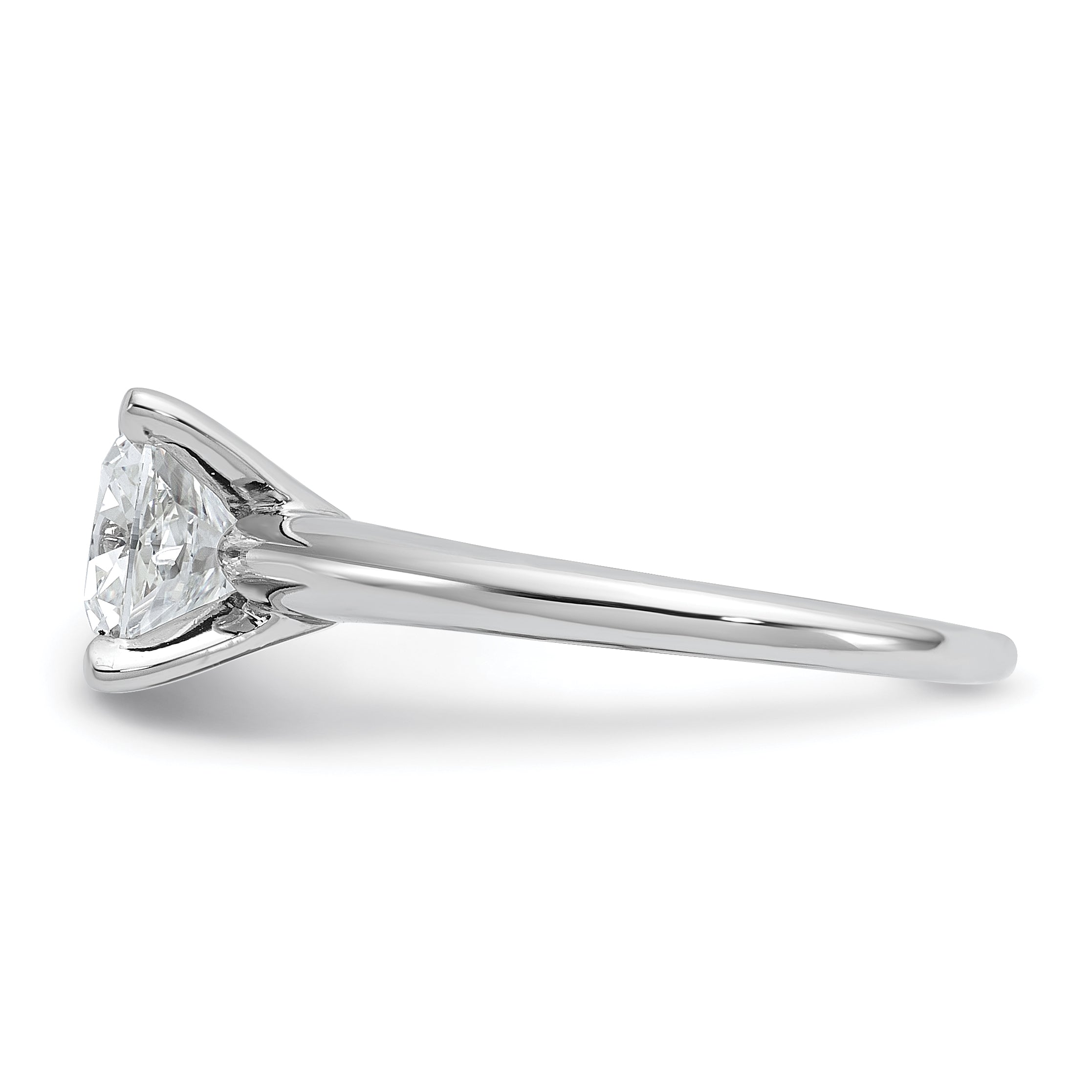 14k Two-tone 2 1/2 carat Certified Lab Grown Diamond VS+ F+ Cushion Complete Solitare Engagement Ring