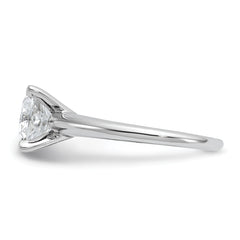 14k Two-tone 2 1/2 carat Certified Lab Grown Diamond VS+ F+ Cushion Complete Solitare Engagement Ring