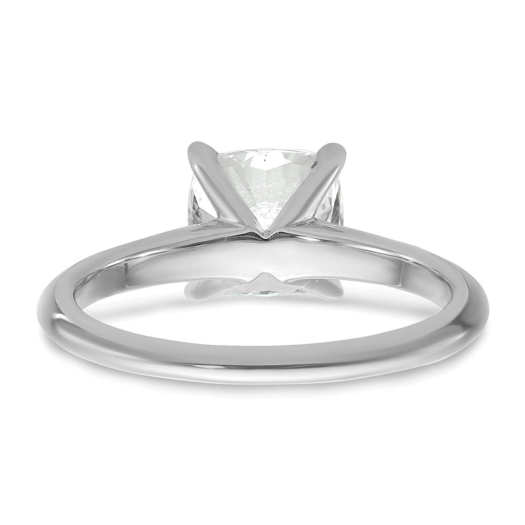 14k Two-tone 3 carat Certified Lab Grown Diamond VS+ F+ Cushion Complete Solitare Engagement Ring