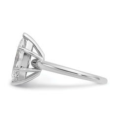 14k White Gold 2 1/2 carat Certified Lab Grown Diamond VS+ F+ Marquise Solitare Complete Engagement Ring