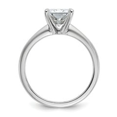 14k White Gold 2 1/2 carat Certified Lab Grown Diamond VS+ F+ Radiant Solitare Complete Engagement Ring