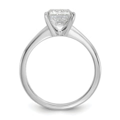 14k White Gold 3 carat Certified Lab Grown Diamond VS+ F+ Emerald Solitare Complete Engagement Ring