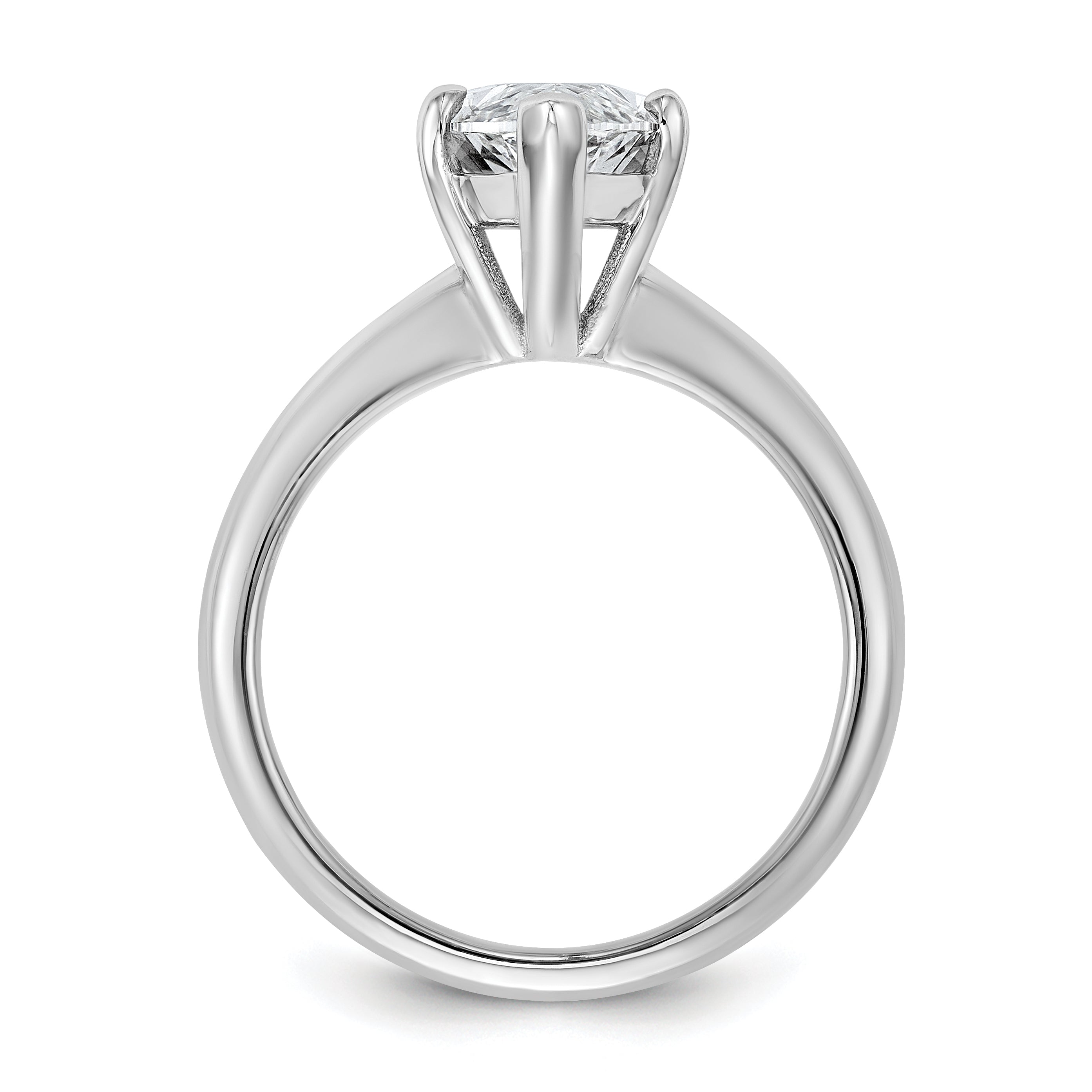 14k White Gold 3 carat Certified Lab Grown Diamond VS/SI+ G+ Marquise Solitare Complete Engagement Ring