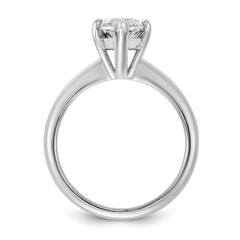 14k White Gold 3 carat Certified Lab Grown Diamond VS+ F+ Marquise Solitare Complete Engagement Ring