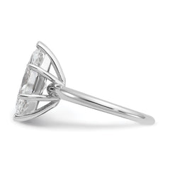 14k White Gold 3 carat Certified Lab Grown Diamond VS+ F+ Marquise Solitare Complete Engagement Ring