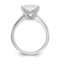 14k White Gold 3 carat Certified Lab Grown Diamond VS+ F+ Oval Complete Solitaire Engagement Ring