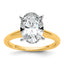 3 Carat Lab-Grown Diamond Oval Solitaire Engagement Ring