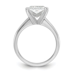 14k White Gold 3 carat Certified Lab Grown Diamond VS+ F+ Princess Complete Solitare Engagement Ring