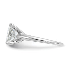 14k White Gold 3 carat Certified Lab Grown Diamond VS+ F+ Princess Complete Solitare Engagement Ring