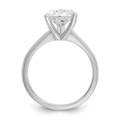 14k White Gold 3 carat Certified Lab Grown Diamond VS+ F+ Pear Solitare Complete Engagement Ring