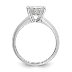 14k White Gold 3 carat Certified Lab Grown Diamond VS+ F+ Radiant Solitare Complete Engagement Ring