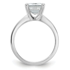 14k White Gold 4 carat Certified Lab Grown Diamond VS/SI+ G+ Emerald Solitare Complete Engagement Ring