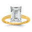 4 Carat Lab-Grown Diamond Octagon / Emerald Solitaire Engagement Ring