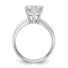 14k White Gold 4 carat Certified Lab Grown Diamond VS/SI+ G+ Marquise Solitare Complete Engagement Ring