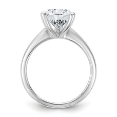 14k White Gold 4 carat Certified Lab Grown Diamond VS/SI+ G+ Pear Solitare Complete Engagement Ring