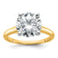 4 Carat Lab-Grown Diamond Round Solitaire Engagement Ring