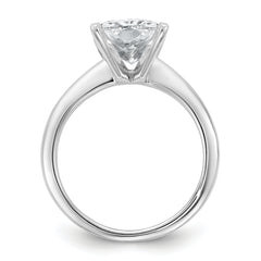 14k White Gold 4 carat Certified Lab Grown Diamond VS/SI+ G+ Radiant Solitare Complete Engagement Ring