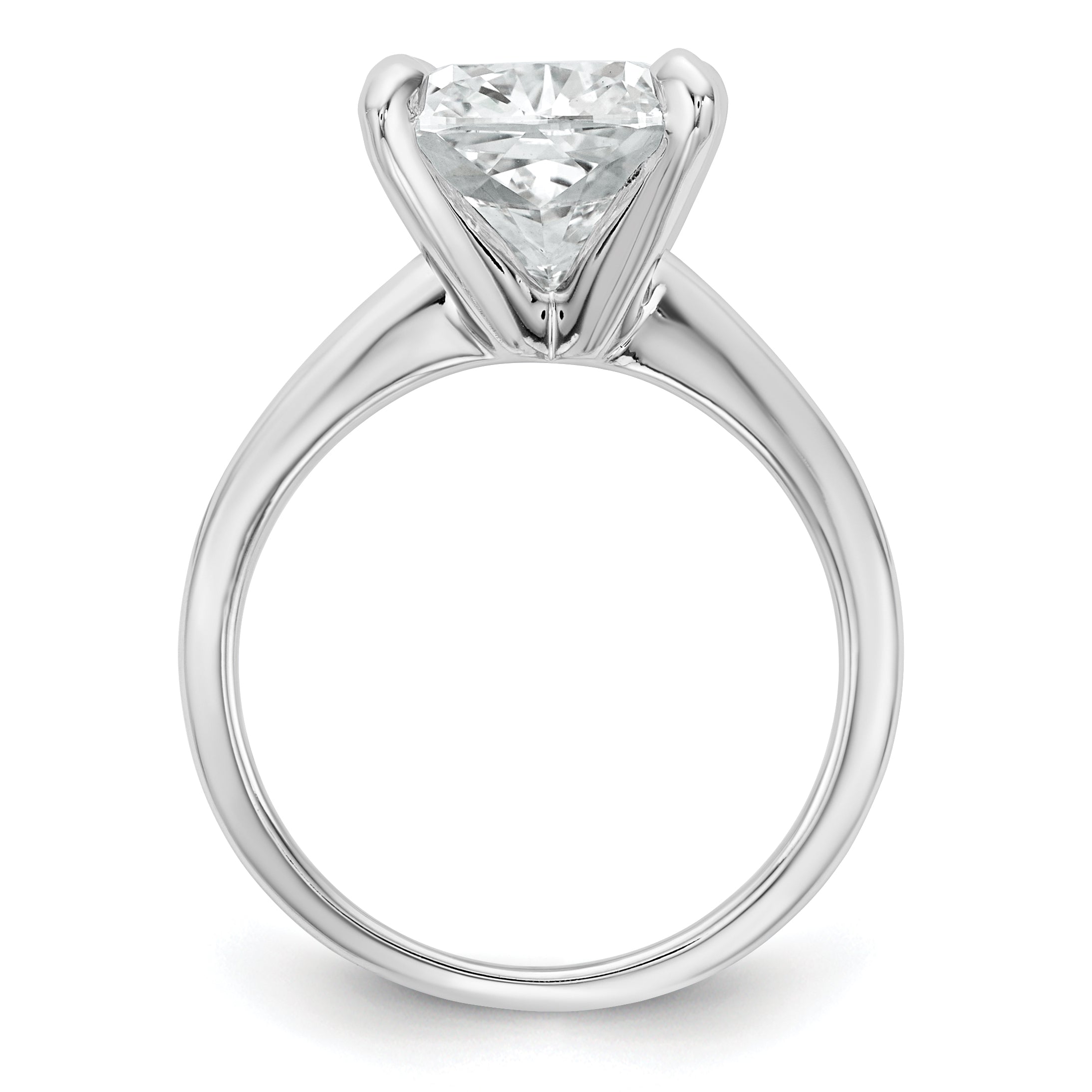 14kw Cert Lab Grown Dia VS+ F+ Cushion Solitaire Engagement Ring