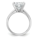 14kw Cert Lab Grown Dia VS+ F+ Cushion Solitaire Engagement Ring