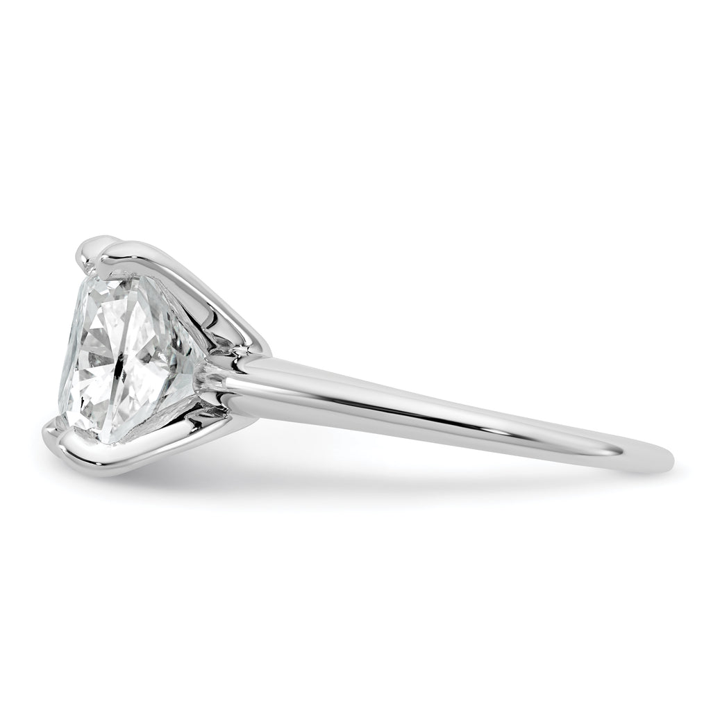 14kw Cert Lab Grown Dia VS+ F+ Cushion Solitaire Engagement Ring