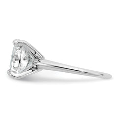14kw Cert Lab Grown Dia VS+ F+ Cushion Solitaire Engagement Ring