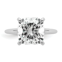 14kw Cert Lab Grown Dia VS+ F+ Cushion Solitaire Engagement Ring