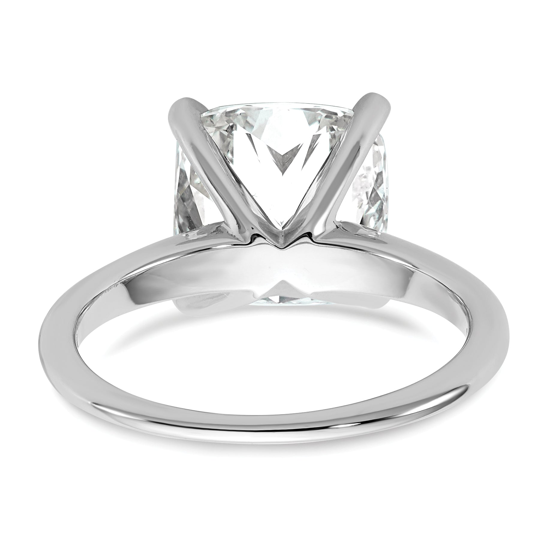 14kw Cert Lab Grown Dia VS+ F+ Cushion Solitaire Engagement Ring