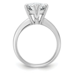 14k White Gold 5 carat Certified Lab Grown Diamond VS+ F+ Marquise Solitare Complete Engagement Ring